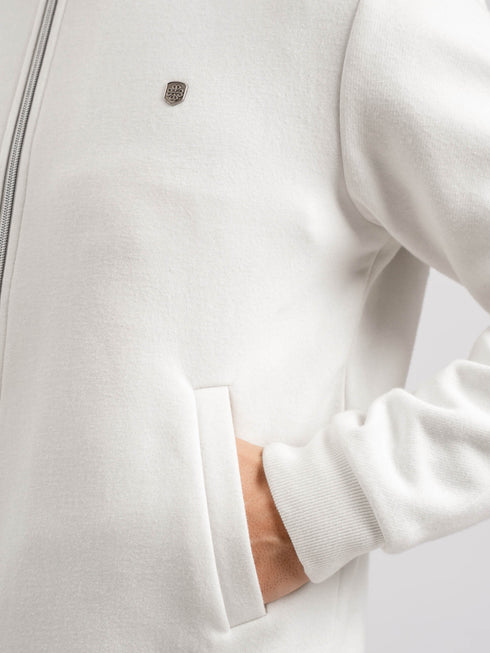 Vanilla Knitted Bomber Jacket