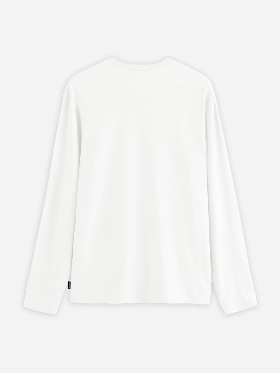 Back view of plain white crew neck t-shirt