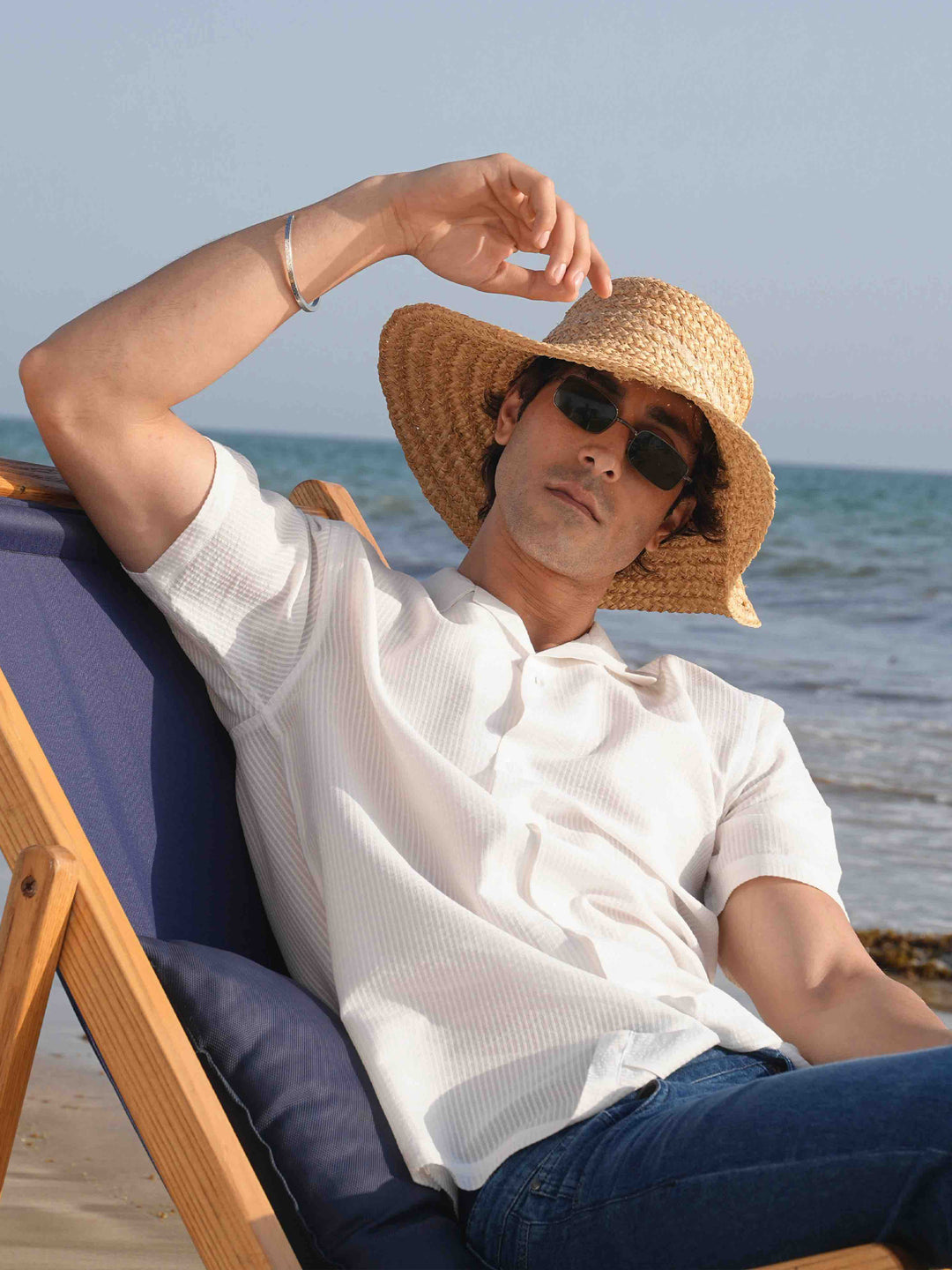 White striped seersucker cuban shirt brumano pakistan2