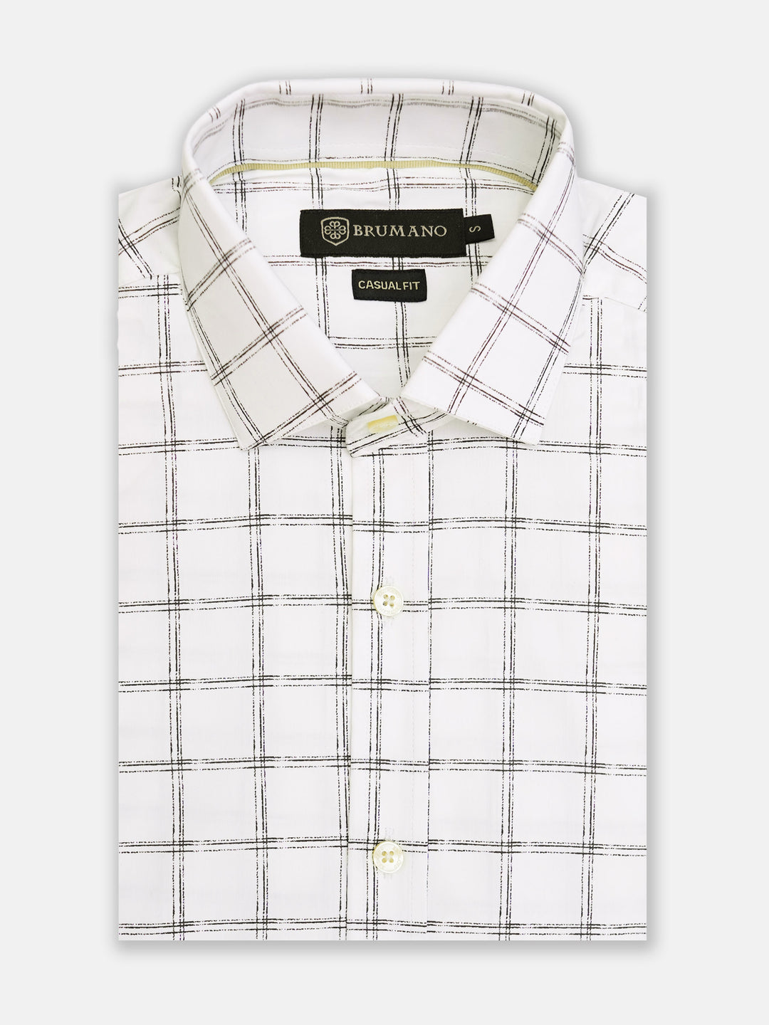 White & black checkered shirt