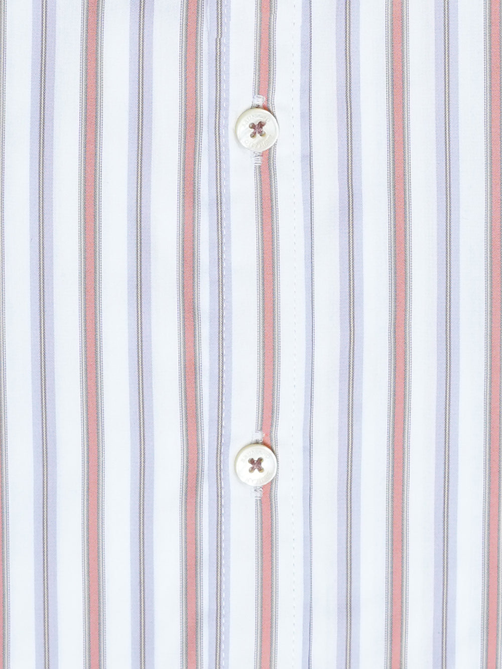 White & orange striped formal shirt