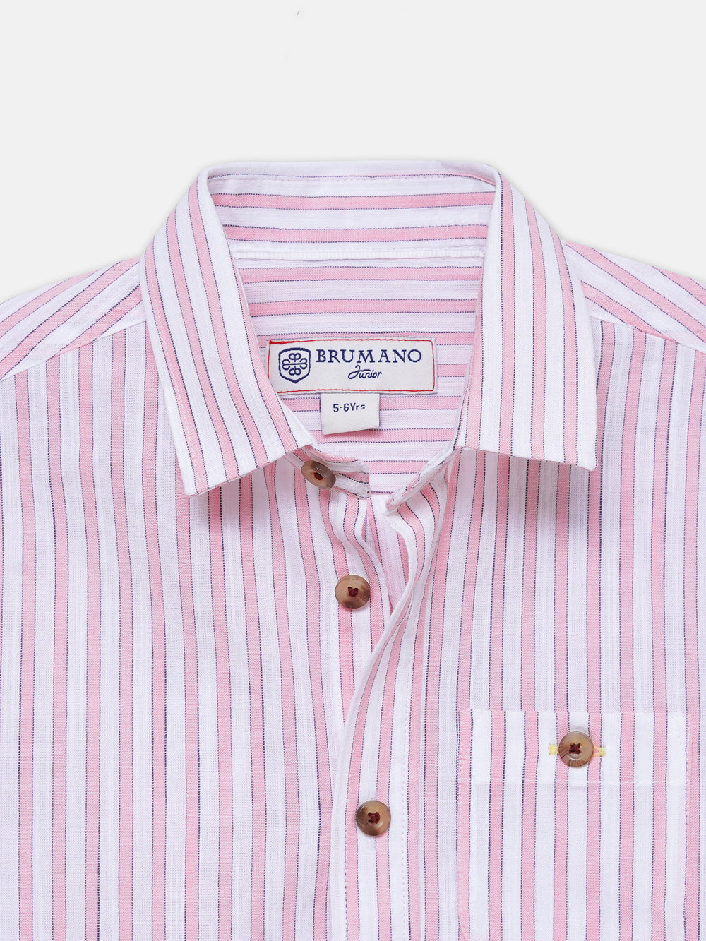 White pink striped half sleeve shirt junior brumano pakistan d4516a92 8d3c 437f 910d f188e90811ab