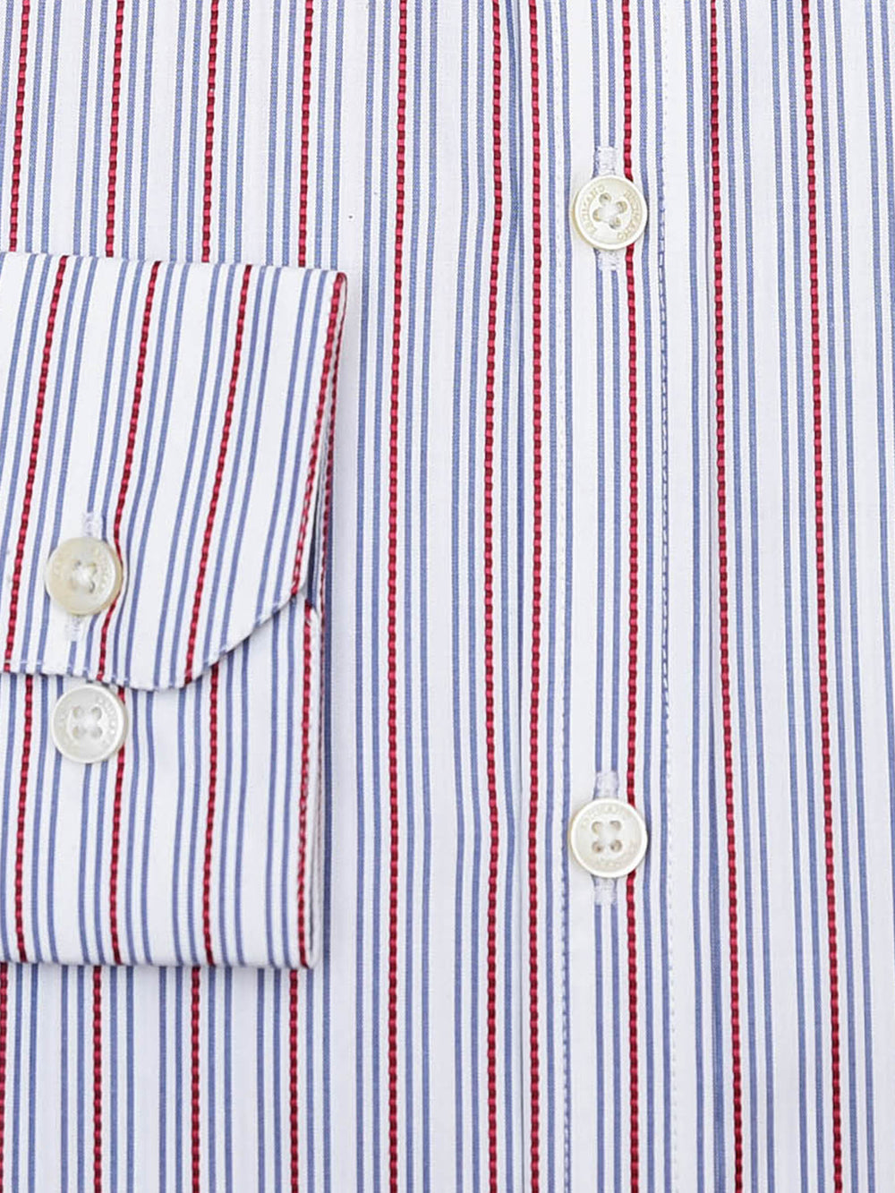White & Red Structured Formal Shirt - Luxe