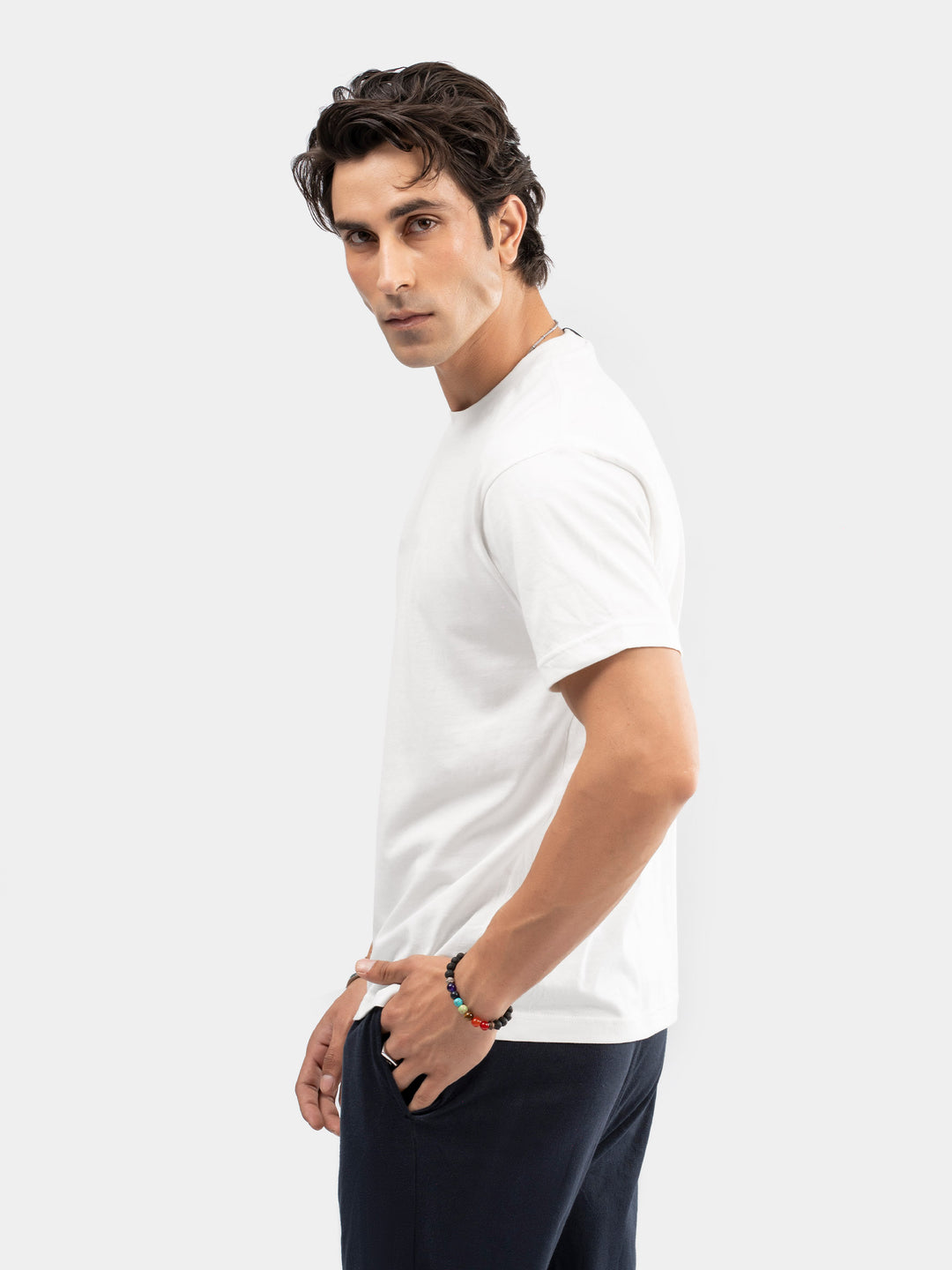 White Regular Fit Crew Neck T-Shirt