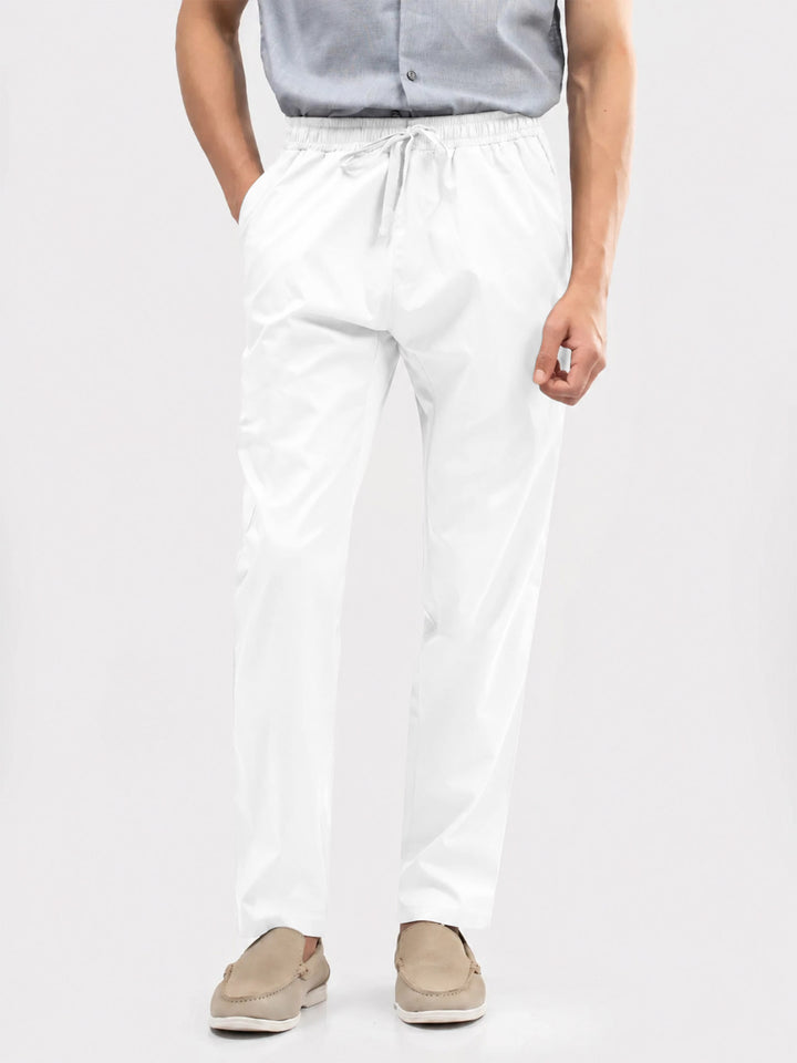 White Twill Casual Fit Pajama