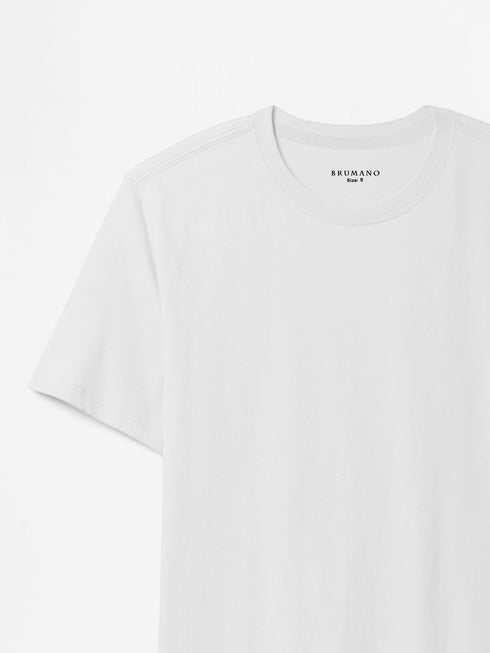 White 100% Cotton Basic Tee