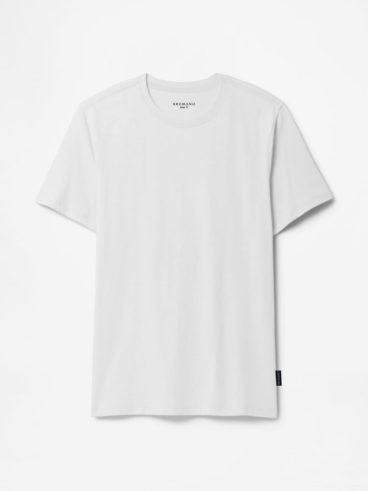 White 100% Cotton Basic Tee - Women
