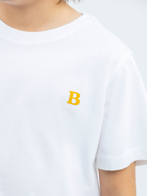 White 100% Cotton Casual Tee Brumano Pakistan