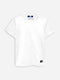 White 100% Cotton Casual Tee With Detailing