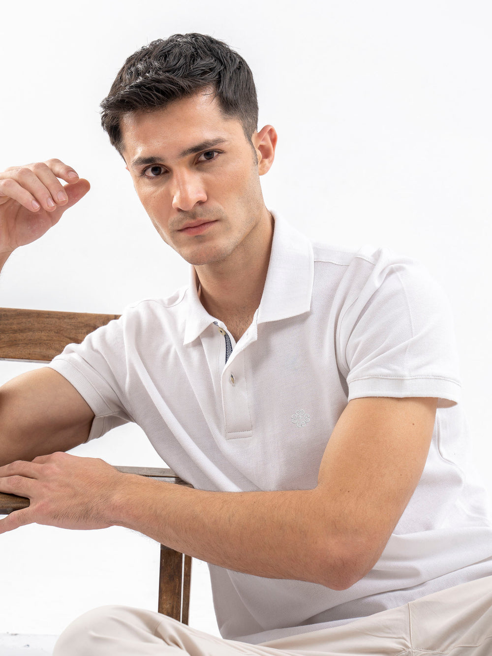 White100 cottonpiquepolobrumanopakistan