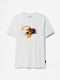 White Abstract Graphics Printed T-Shirt