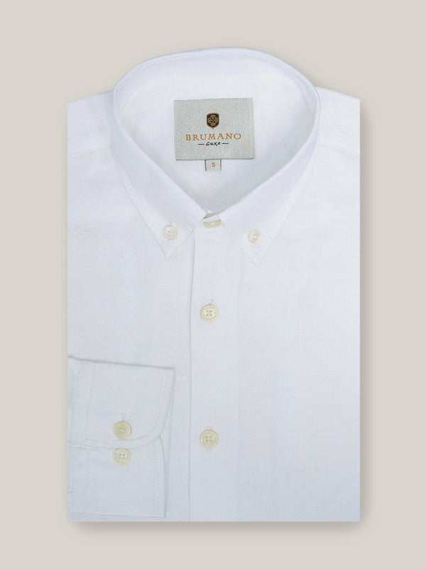 White Button Down Linen Shirt