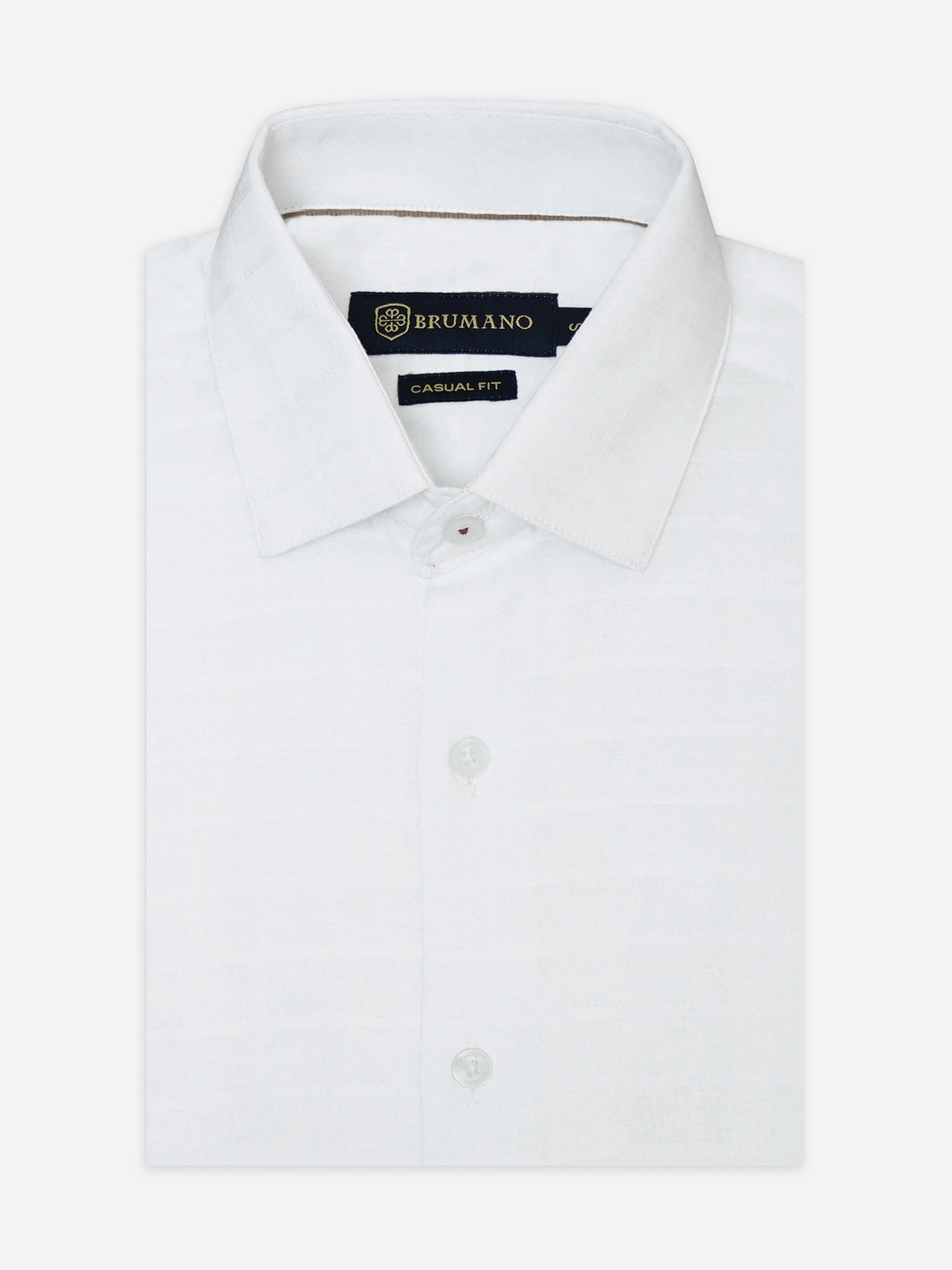 White Checkered Formal Shirt