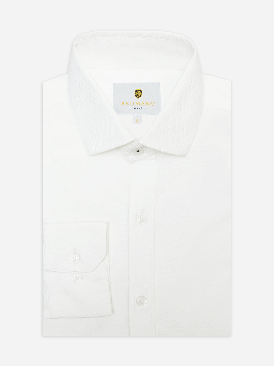 Whitedobbystructuredformalshirt luxebrumanopakistan