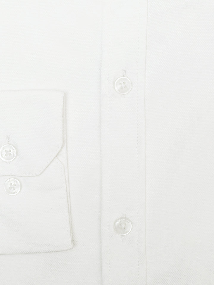 White Dobby Structured Formal Shirt - Luxe
