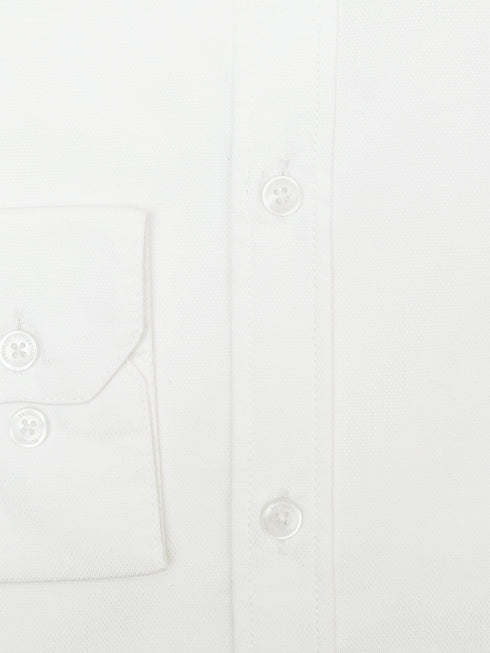 White Dobby Structured Formal Shirt - Luxe