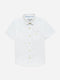 White Dobby Structured Half Sleeve Casual Shirt