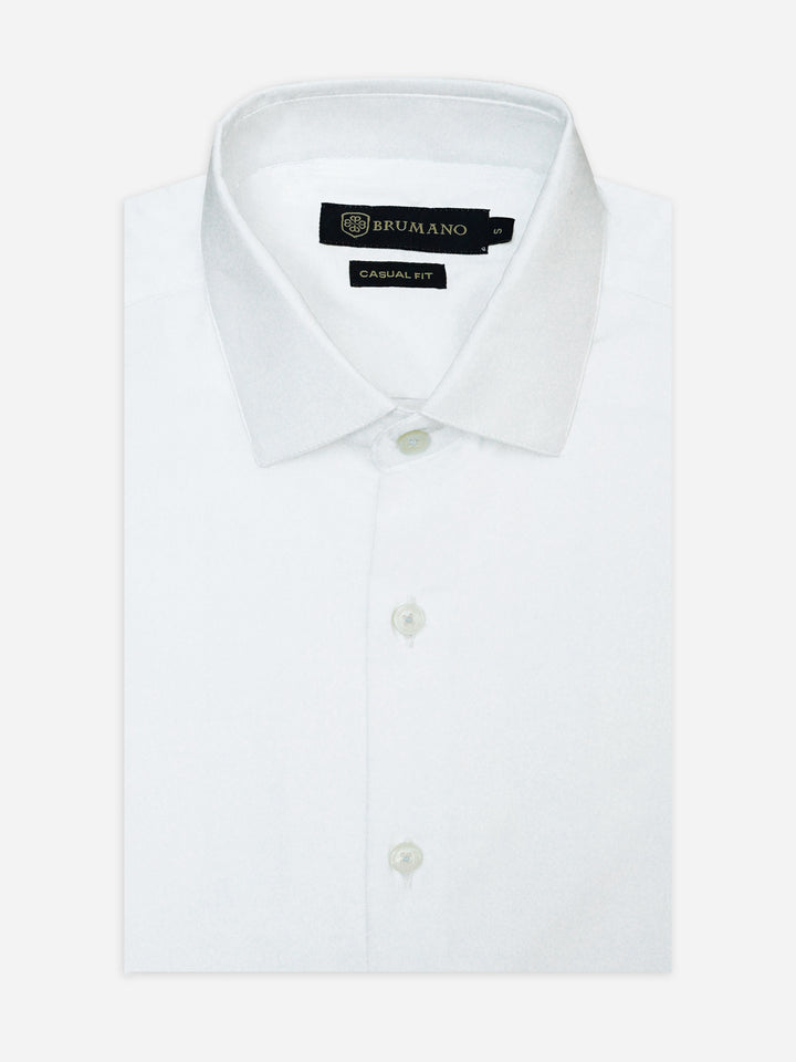 White Formal Shirt in Stretch Fabric