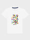 White Graphic Printed 'Puzzle' Casual Tee Brumano Pakistan