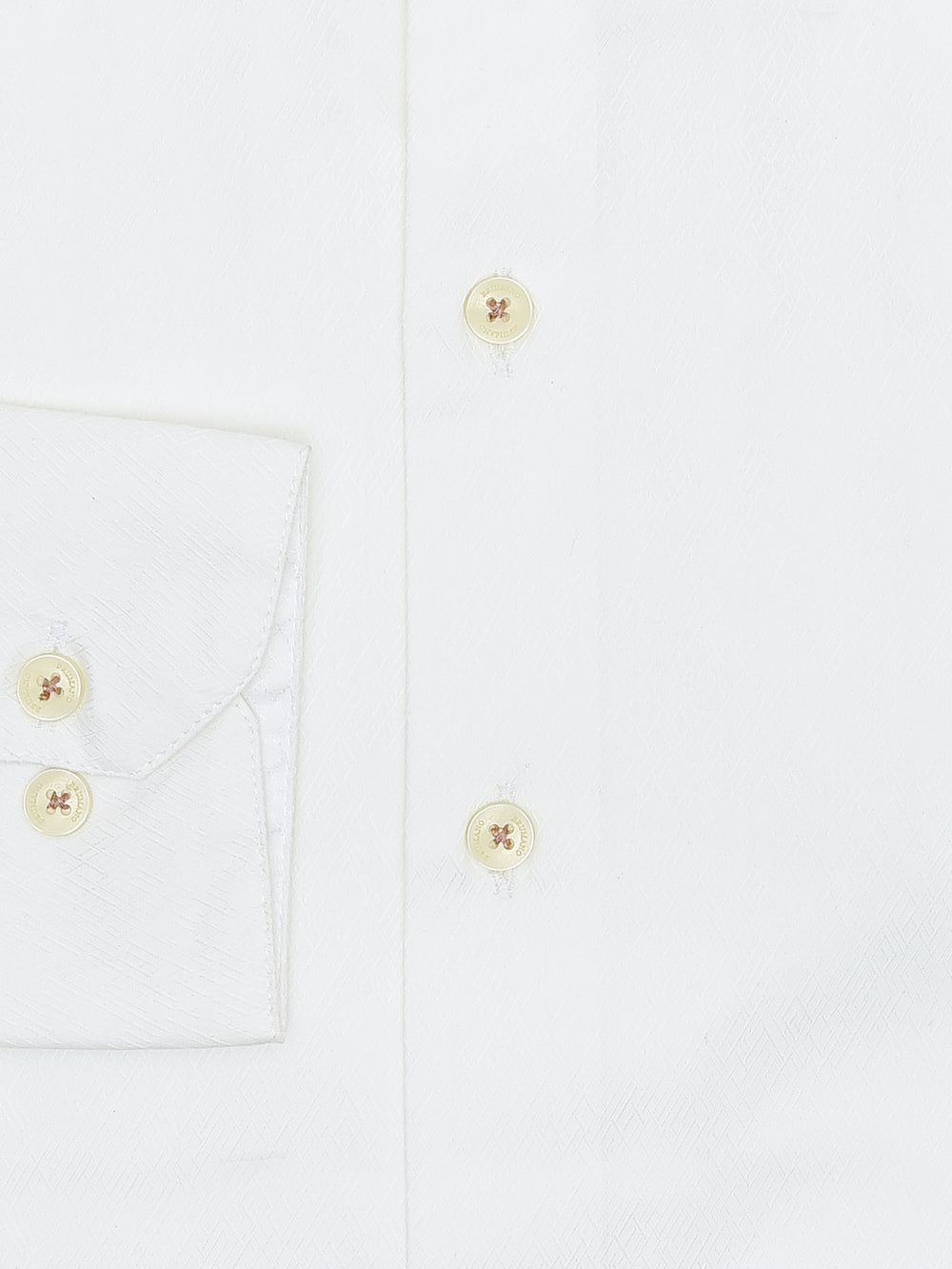 White Jacquard Patterned Formal Shirt - Luxe