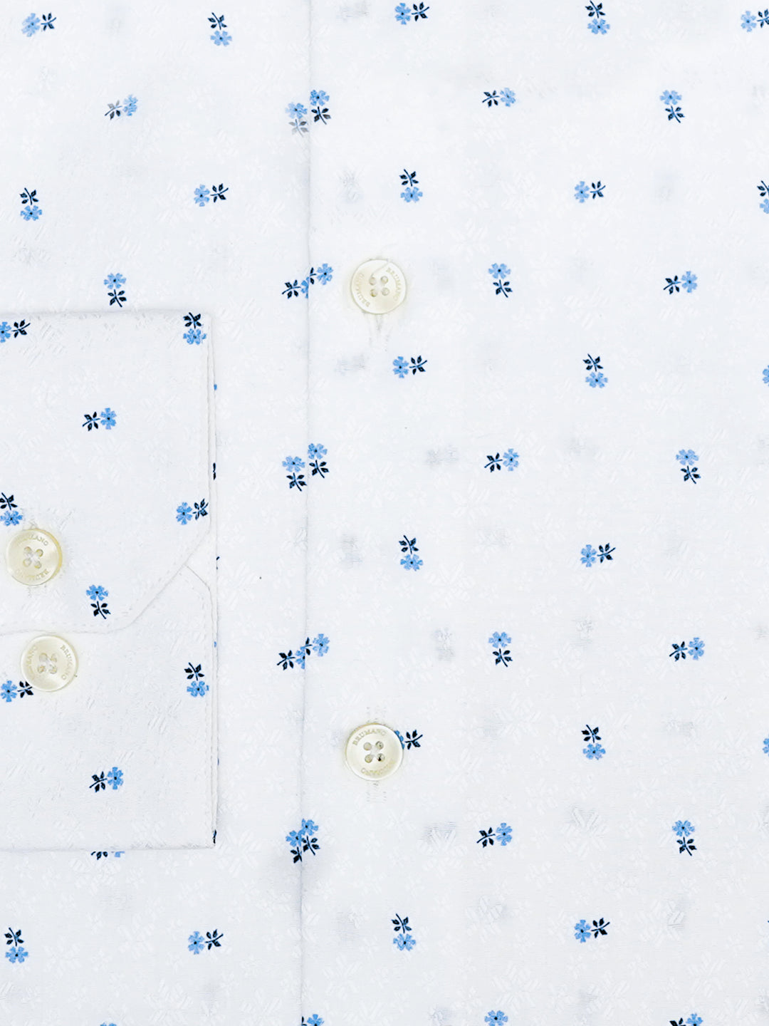 White Jacquard Patterned Printed Shirt - Exclusive