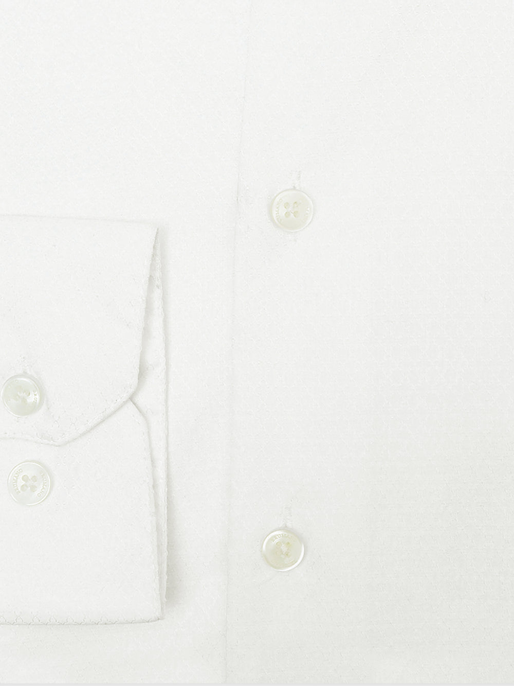 White Jacquard Structured Formal Shirt - Luxe