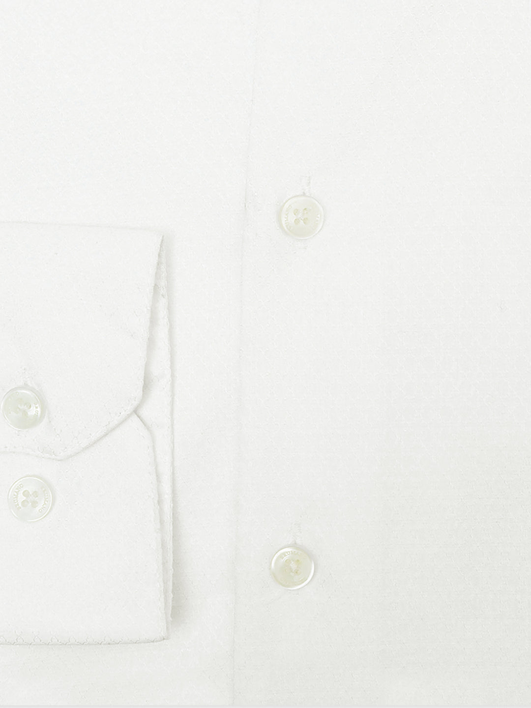 White Jacquard Structured Formal Shirt - Luxe