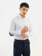 White Oxford Button Down Shirt With Structured Elbow Patch
