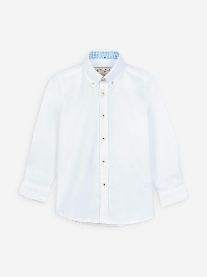 White Oxford Long Sleeve Casual Shirt Brumsno Pakistan