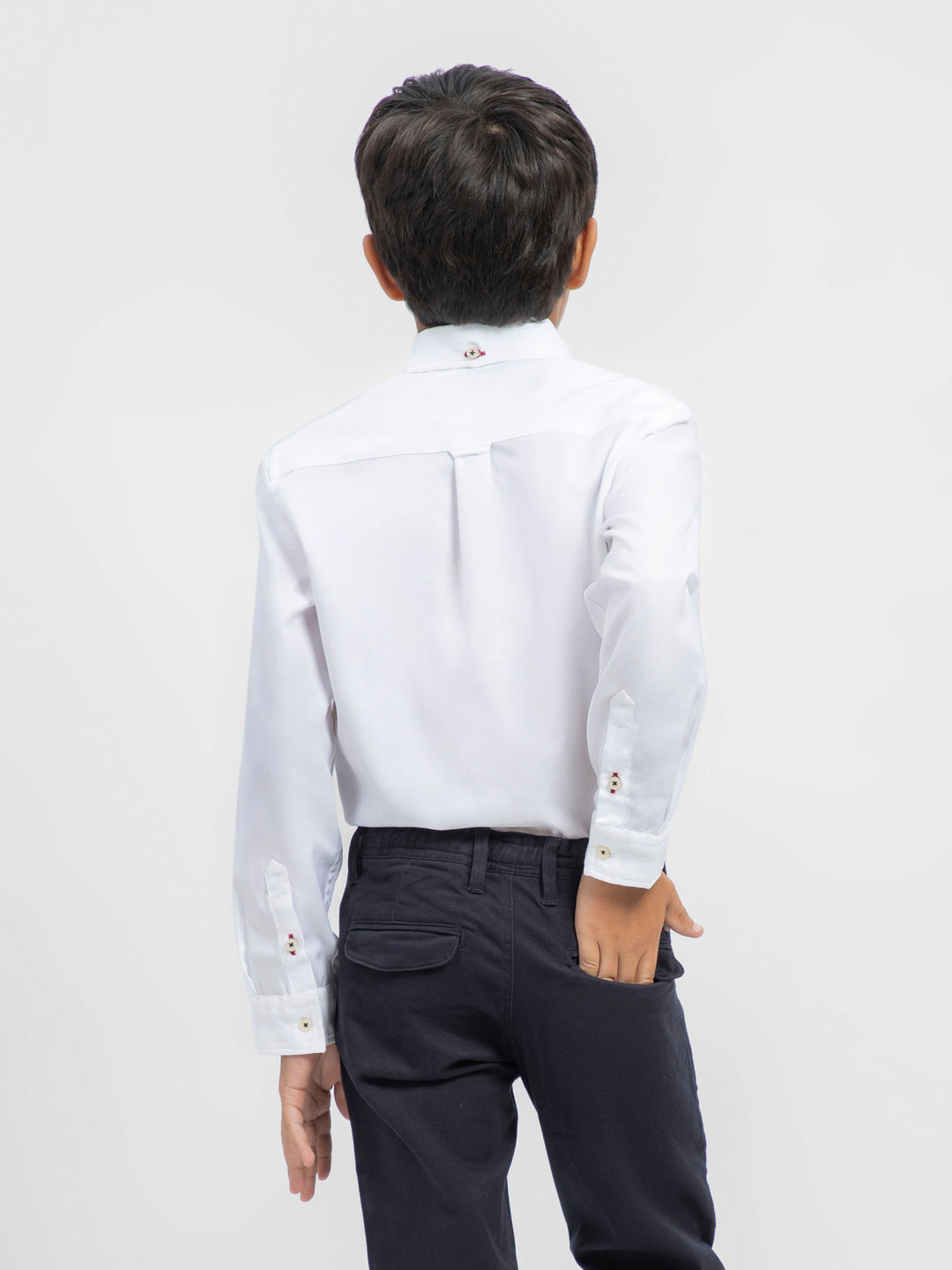 White Oxford Long Sleeve Casual Shirt