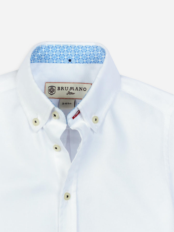 White Oxford Long Sleeve Casual Shirt Brumsno Pakistan