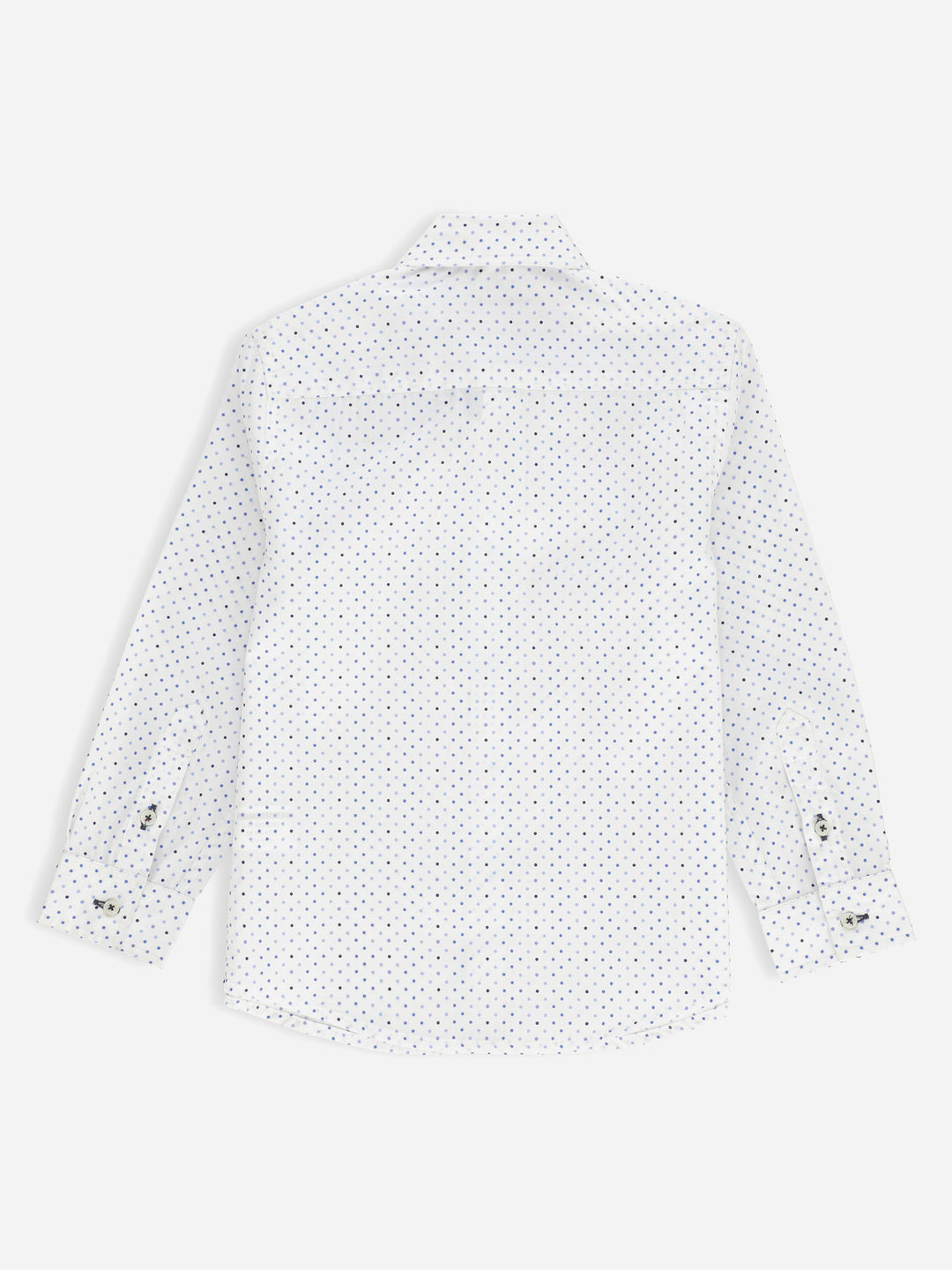 White Polka Dot Printed Casual Shirt Brumano Pakistan