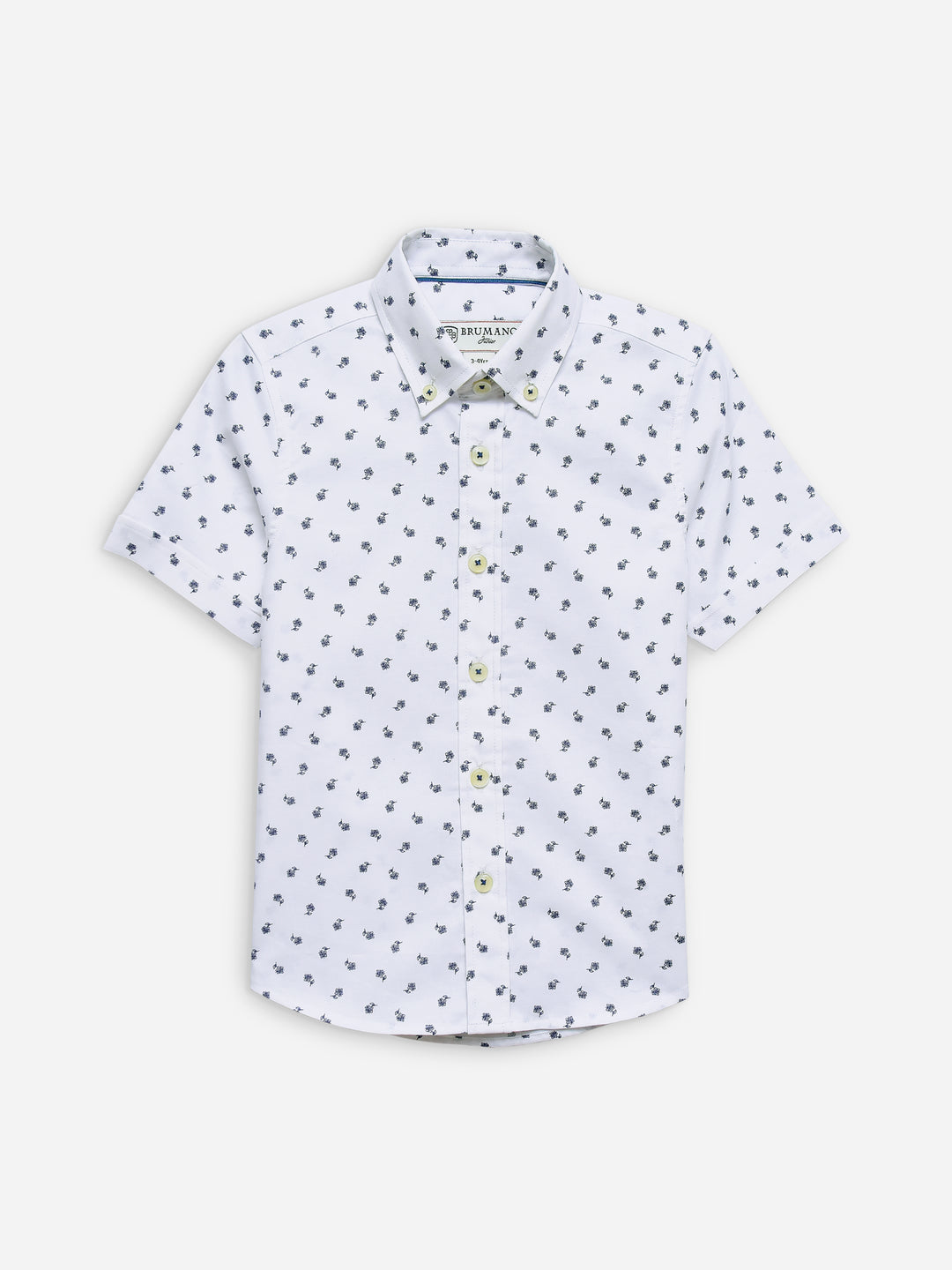 White printed half sleeve casual shirt brumano pakistan