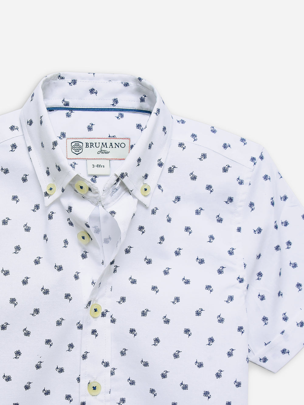 White printed half sleeve casual shirt brumano pakistan