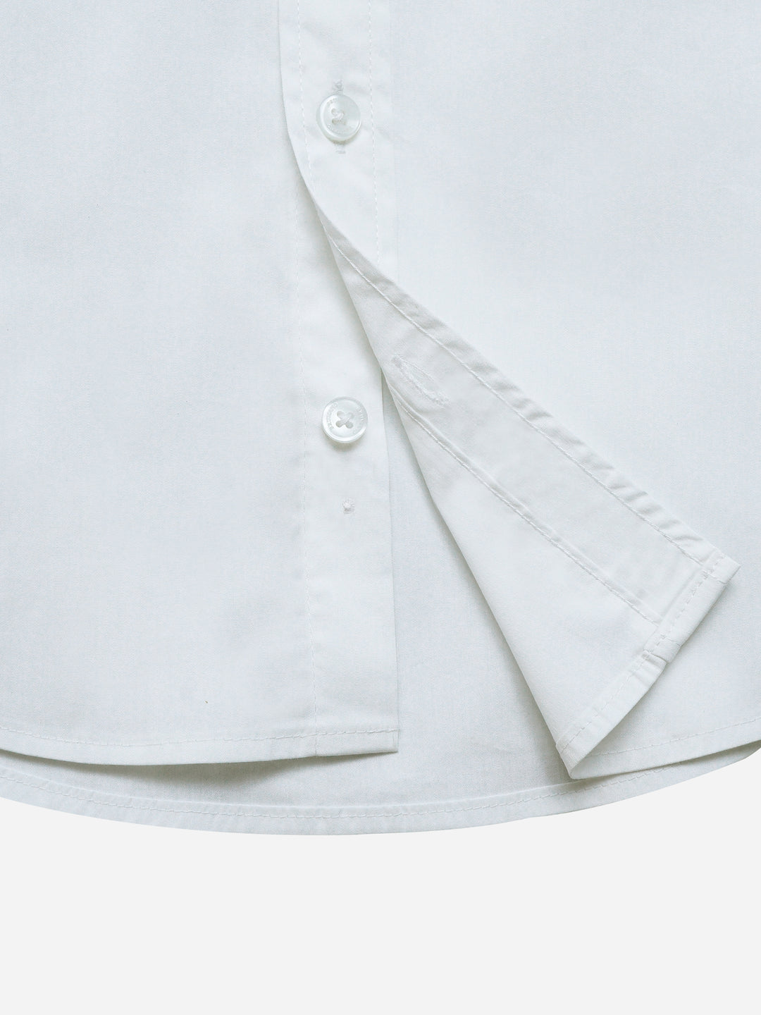 White Satin Formal Shirt - Junior
