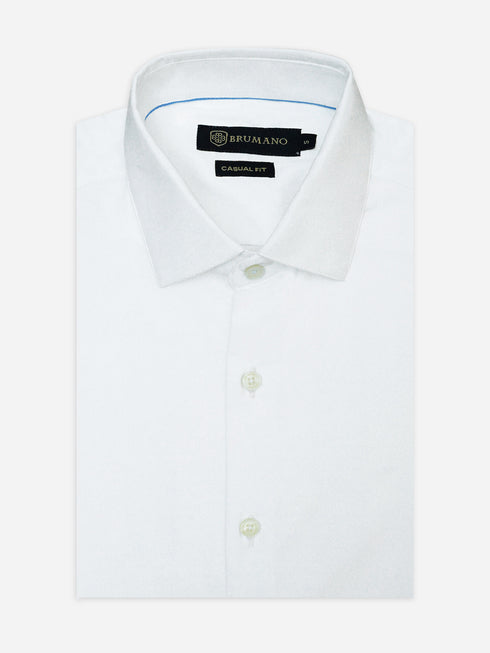 White Satin Shirt With High Collar