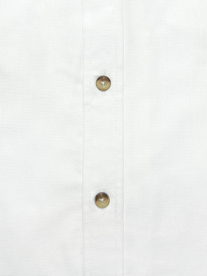 White Structured Button Down Shirt