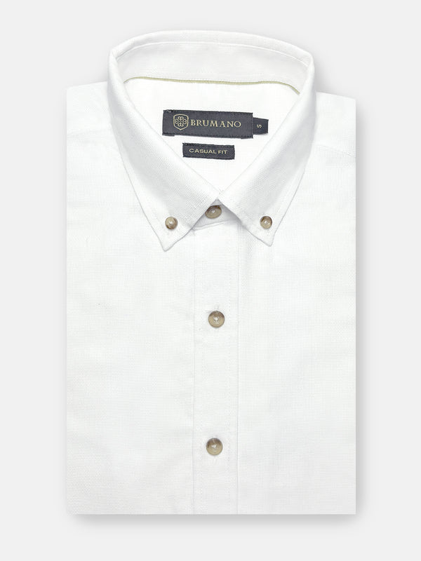 White Structured Button Down Shirt