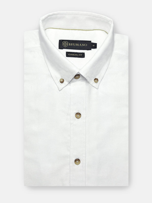 White Structured Button Down Shirt
