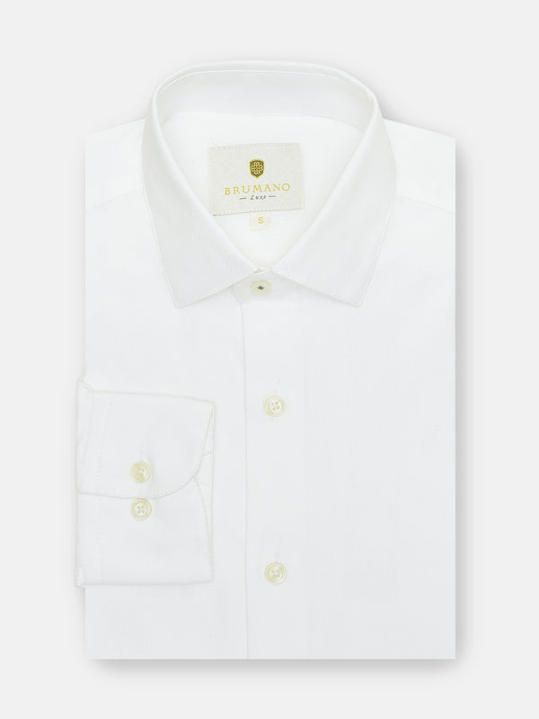 White Structured Formal Shirt - Luxe