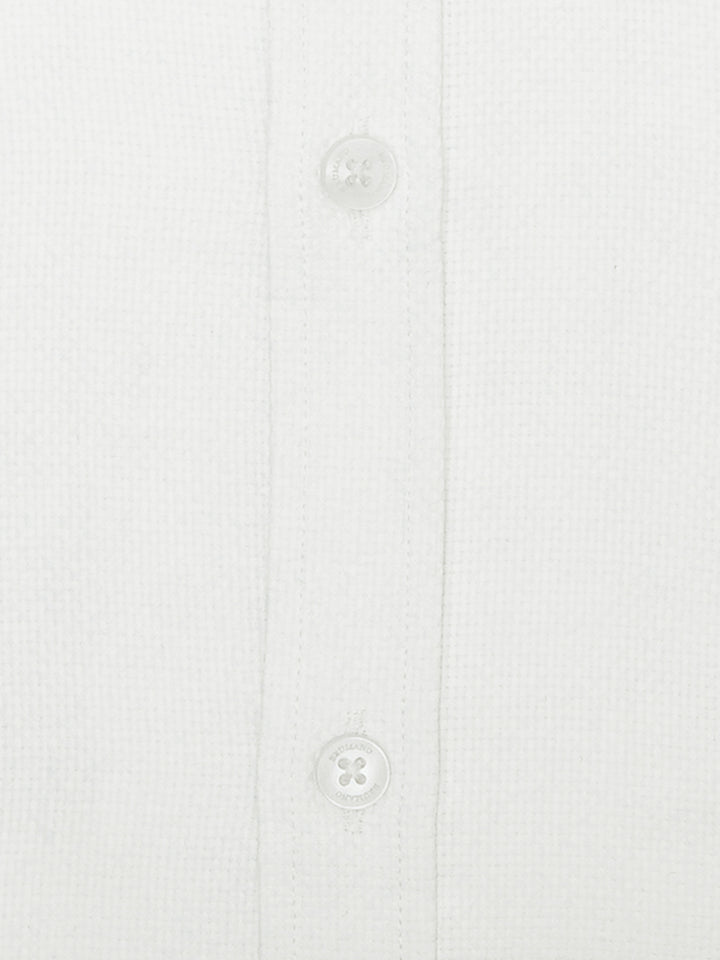 White Structured Formal Shirt