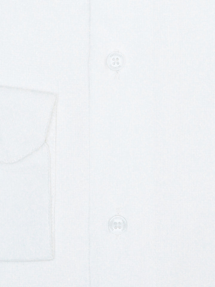 White Structured Shirt With High Collar - Luxe