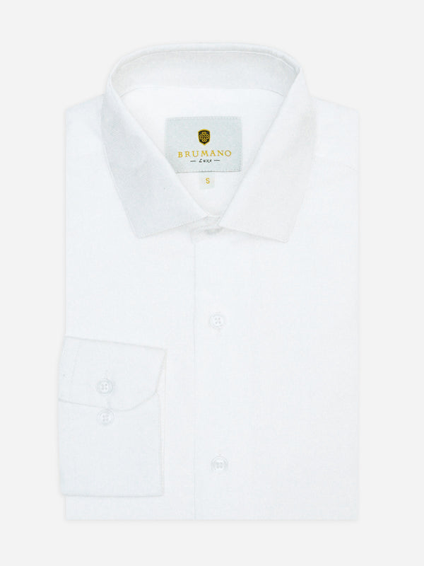 White Structured Shirt With High Collar - Luxe