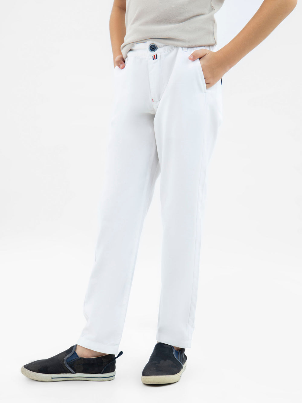White Twill Casual Chino Trouser