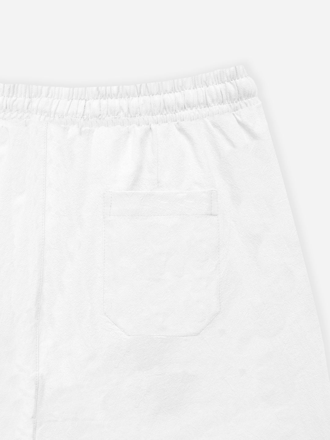 White Wrinkled Light Weight Cotton Pajama flat lay — Brumano Pakistan