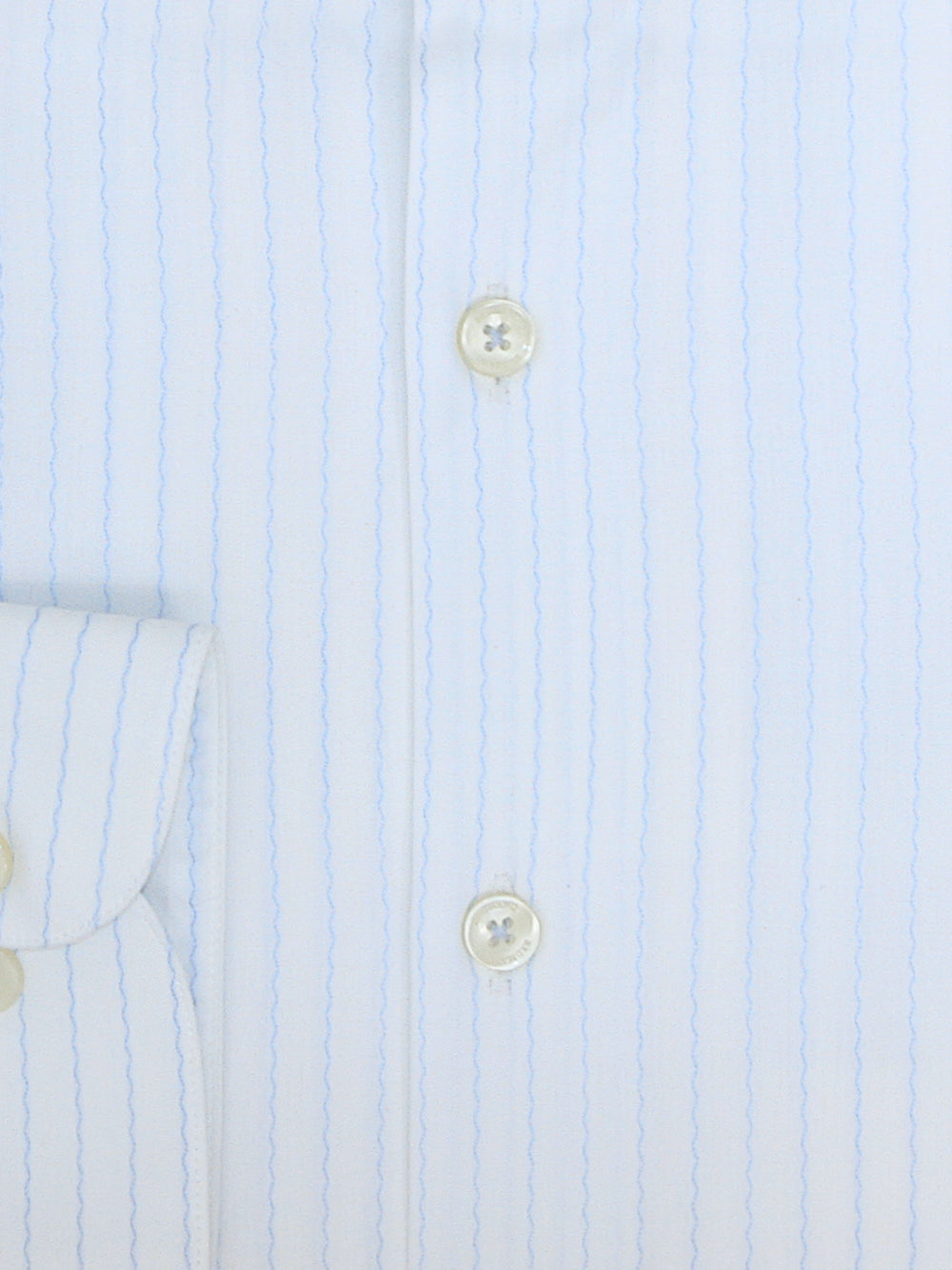 White & Blue Formal Shirt With Printed Collar