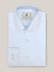 White & Blue Formal Shirt With Printed Collar Brumano Pakistan