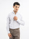 White & Blue Linen Striped Button Down Shirt