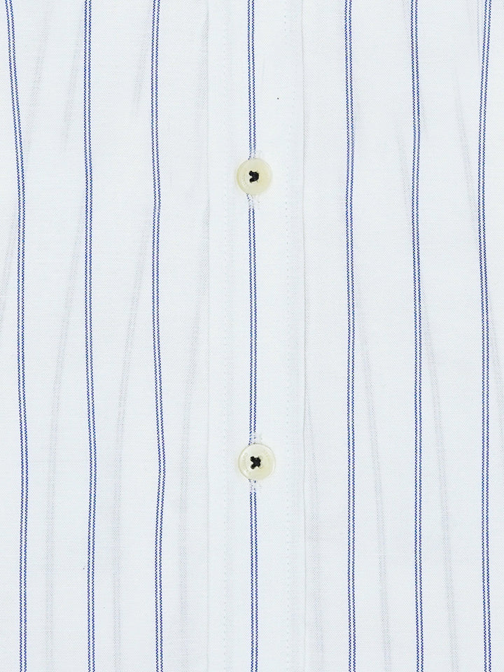 White & Blue Striped Button Down Shirt Brumano Pakistan