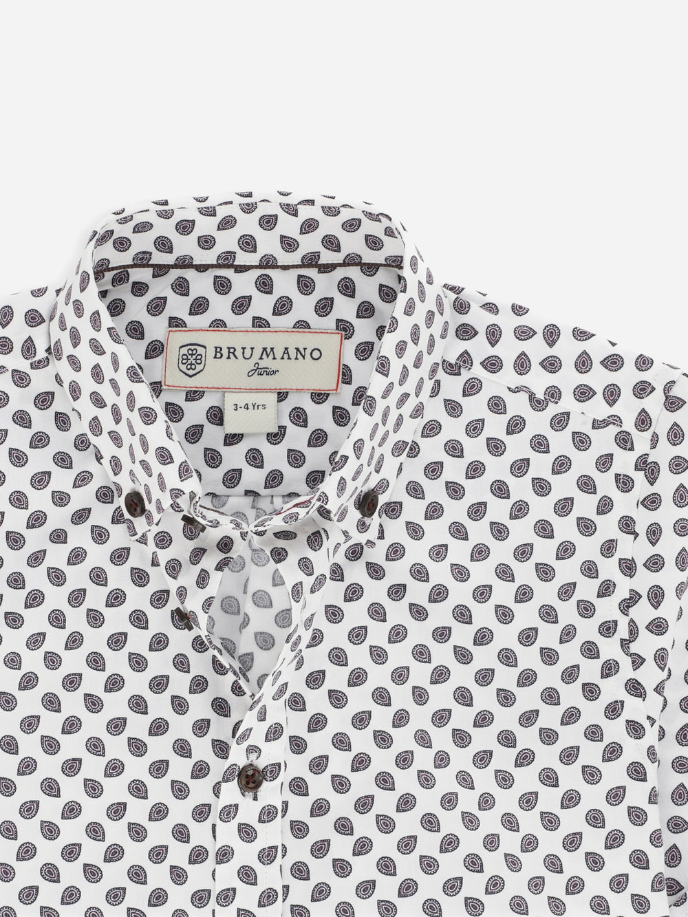 White & Maroon Paisley Printed Half Sleeve Casual Shirt